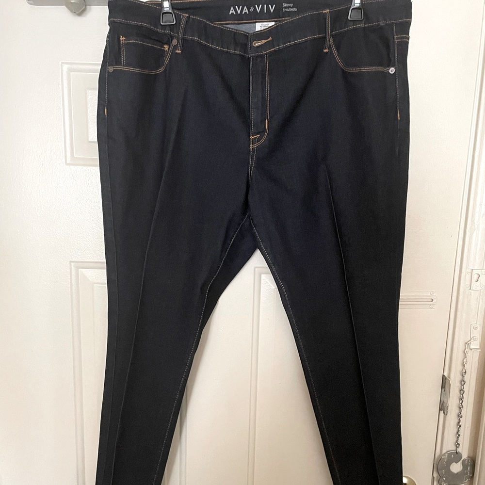 Ava & Viv skinny dark cropped jeans - mid rise